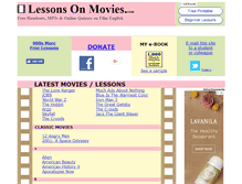 Tablet Screenshot of lessonsonmovies.com
